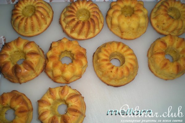 Мандариновые кексы в шоколадной глазури