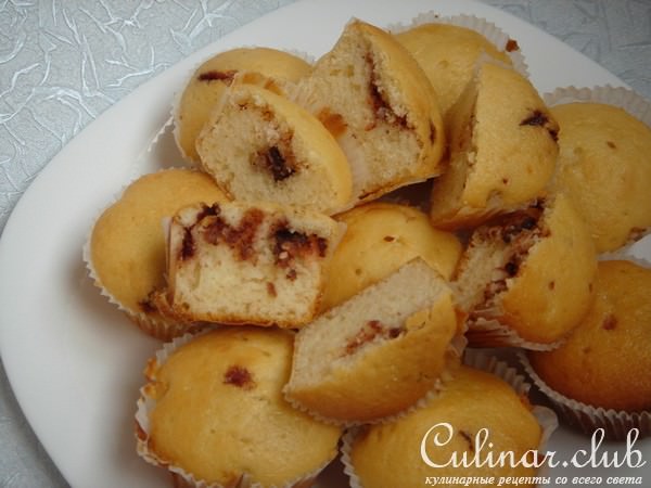 Маффины на кефире с яичным ликером и шоколадом