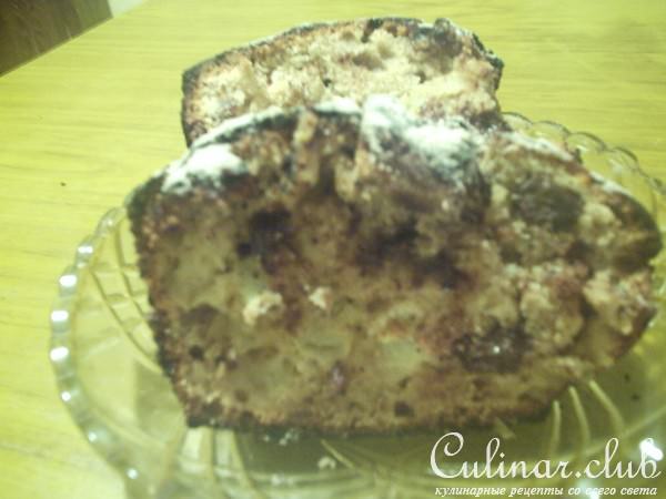 Яблочный кекс с шоколадом