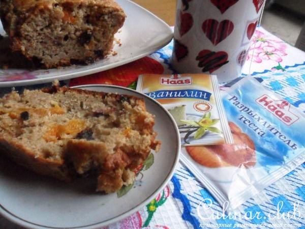 Овсяный кекс с сухофруктами 