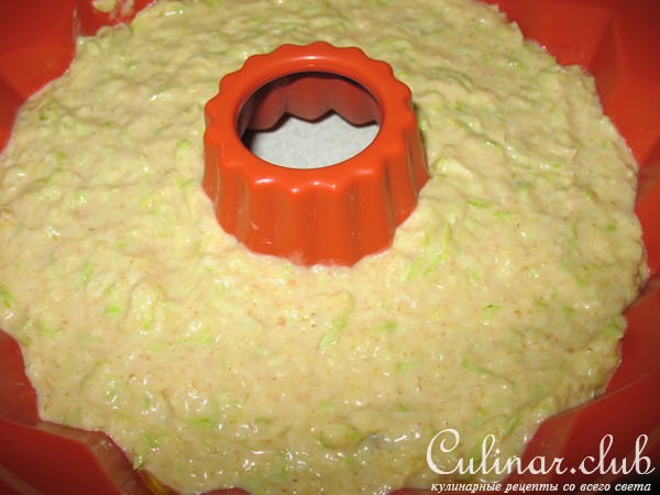 Кабачковый кекс с грибами.