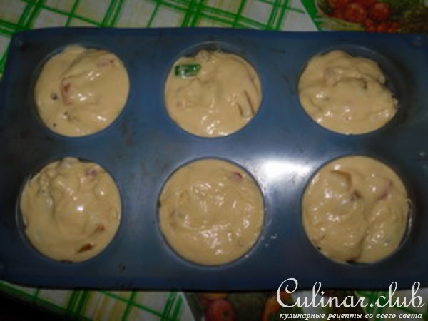 Кексики с грушами и мятным сиропом