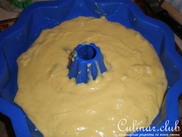 Кукурузный кекс с бананом и шоколадом