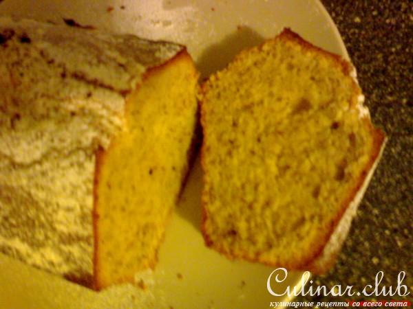 Лимонный кекс с орехами и коньяком