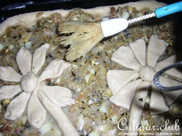 Открытый пирог с луком