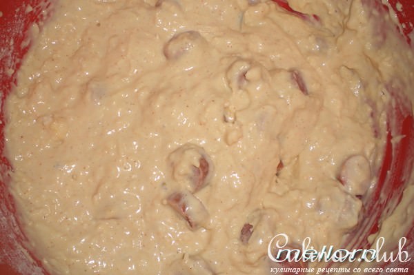 Сырный кекс с колбасками
