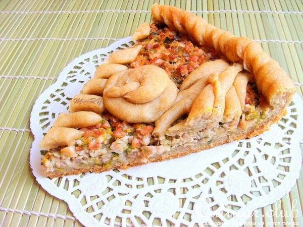 Полезный пирог с молоками осетровых