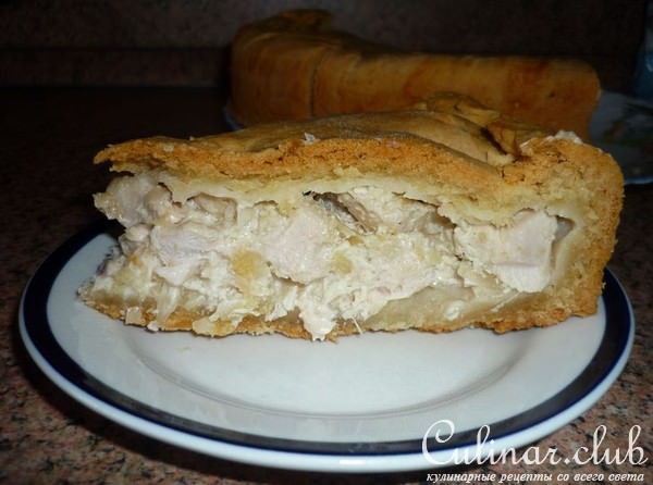 Пирог с куриными грудками