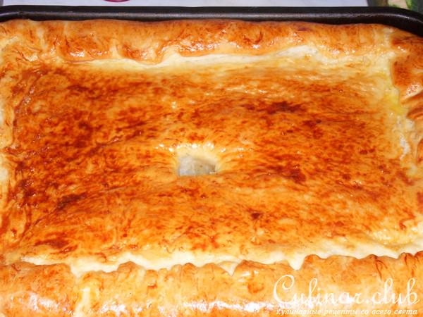 Пирог с мясом и капустой