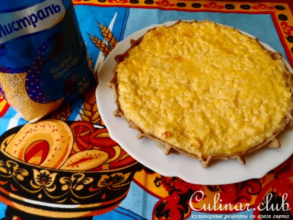 Галета с пшеном и творогом.
