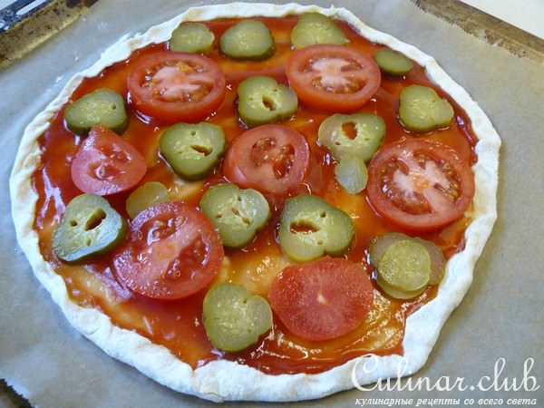 Пицца с курицей