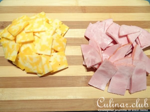 Булочки с ветчиной и сыром