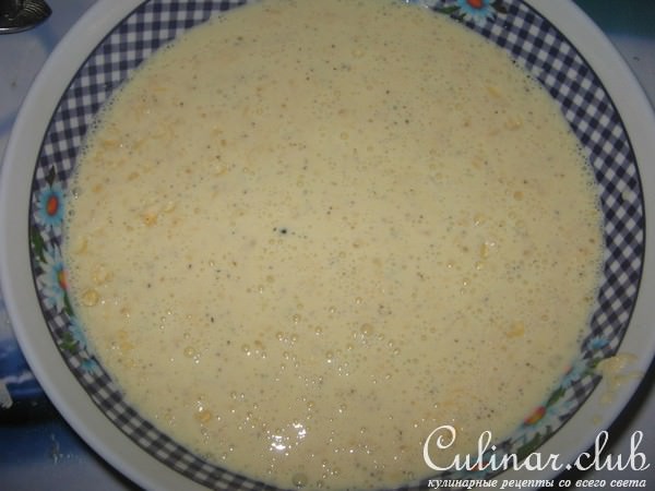 Киш с рисом и салями.