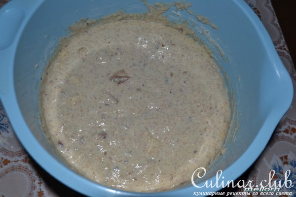 Пирог-кекс из цельнозерновой муки с рыбой и сыром