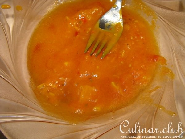 Сырная запеканка с помидорами и ветчиной