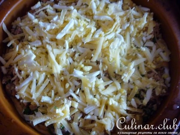 Рыбный пирог с грибами