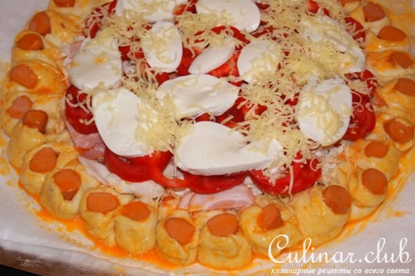 Нарядный пирог с курицей
