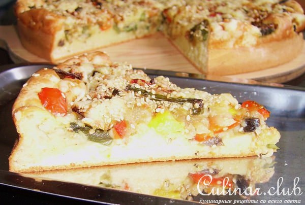 Пирог заливной с овощами "Mediterrane"