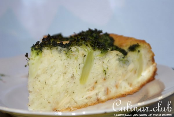 Пирог с брокколи и рисом