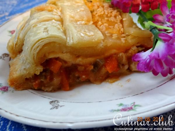 Слоёнка с овощной начинкой в мультиварке