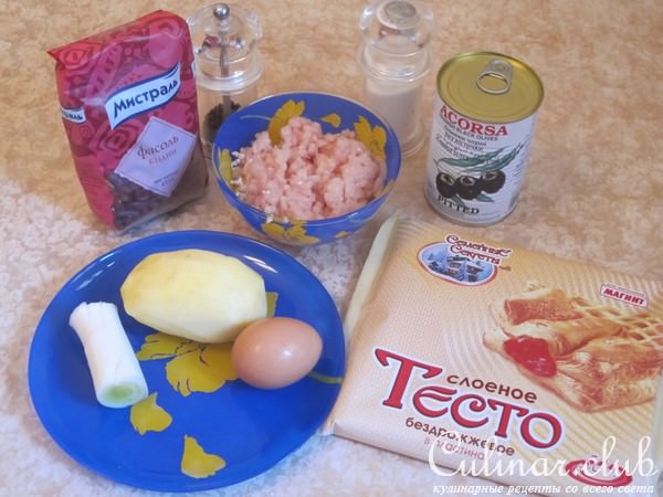 Пирог с фасолью "Плетенка"