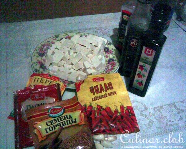 Маринованный сыр Тофу с маслинами и постная пицца со всем этим добром