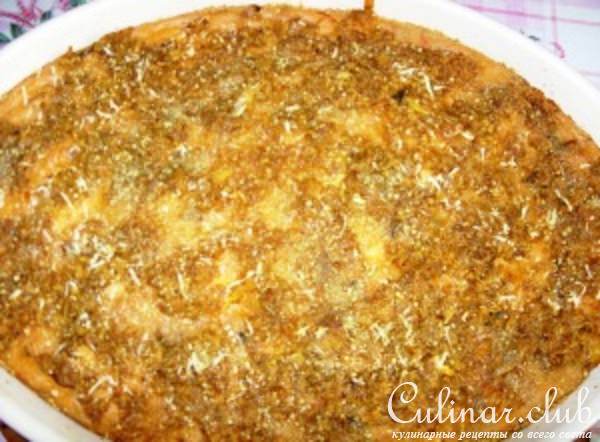 Запеканка из куриного филе на овощной подушке 