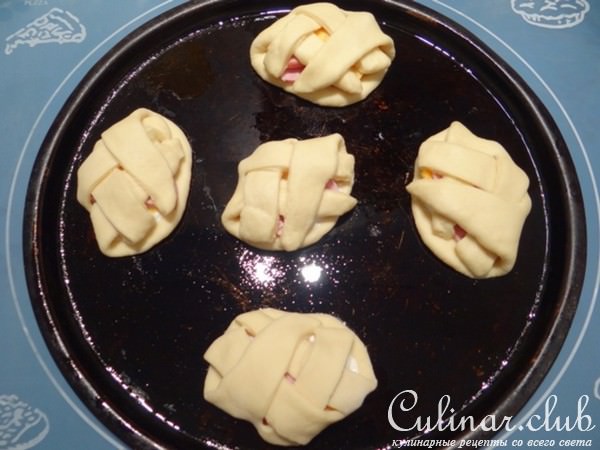 Булочки с ветчиной и сыром