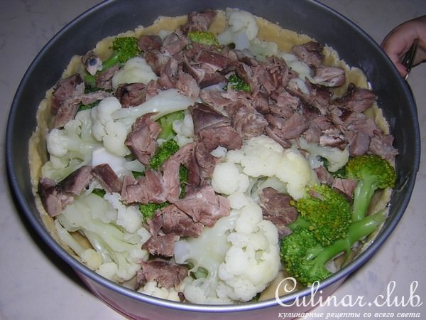 ПИРОГ ИЗ ЦВЕТНОЙ КАПУСТЫ С БРОККОЛИ