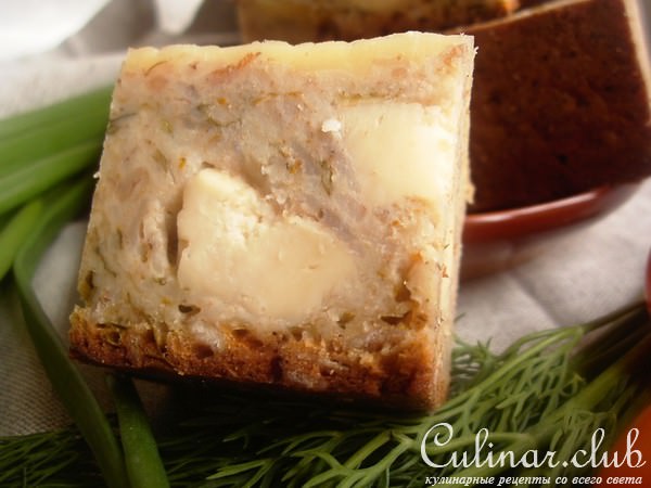 Мультизлаковый пирог-запеканка с сыром, шпинатом и зеленью.