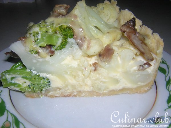 ПИРОГ ИЗ ЦВЕТНОЙ КАПУСТЫ С БРОККОЛИ