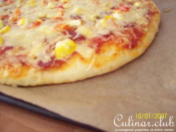 Пицца из творожного теста с кабачками.ФМ эстафета.