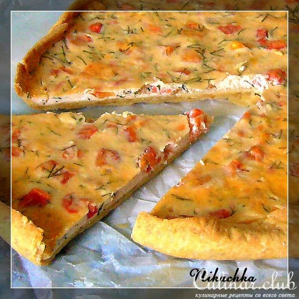 Пирог с помидорами и фетой