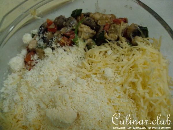 Штрудель с курицей и грибами