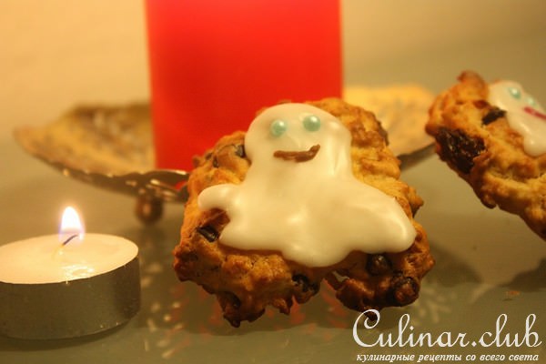 печенье овсяное.Для всех нелюбителей Halloween,a