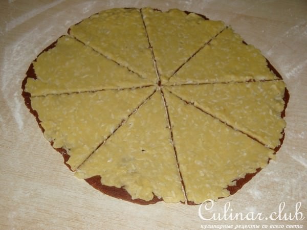 Шоколадные рогалики с кокосом 