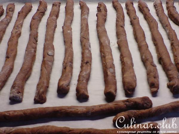 Grissini di cioccolato/ Шоколадная хлебная соломка