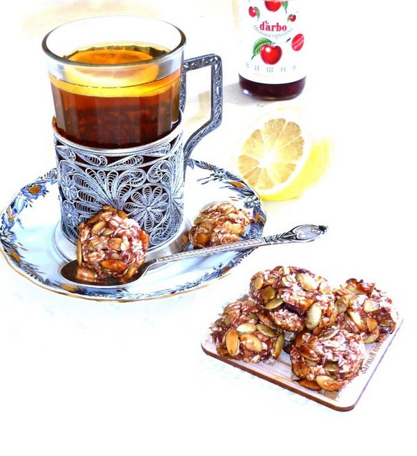 Печенье "Вишневая лакомка" с низкокалорийным конфитюром Darbo (без сахара,жиров и муки!!!) 
