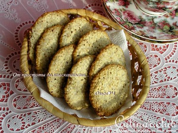 Хрустящее кунжутное печенье