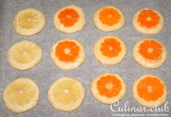 Миндальное печенье с мандаринами и лимоном
