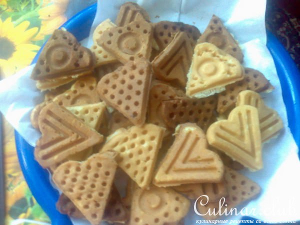Вафельные сердечки