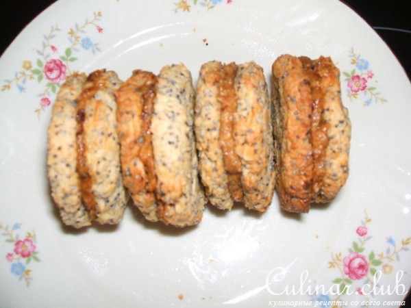 Кокосово-миндальное печенье с маком постное