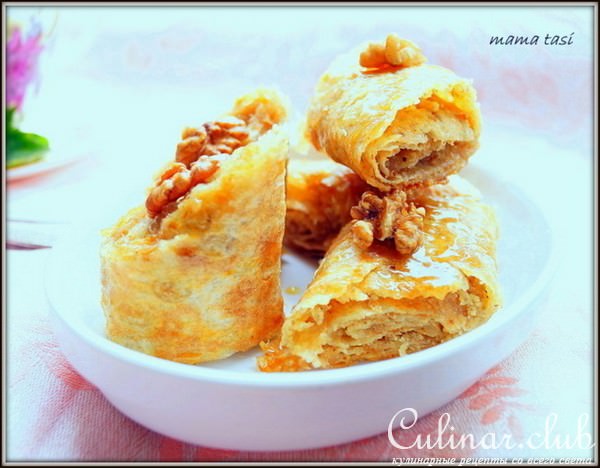 Рулет ореховый из лаваша. А-ля Пахлава.