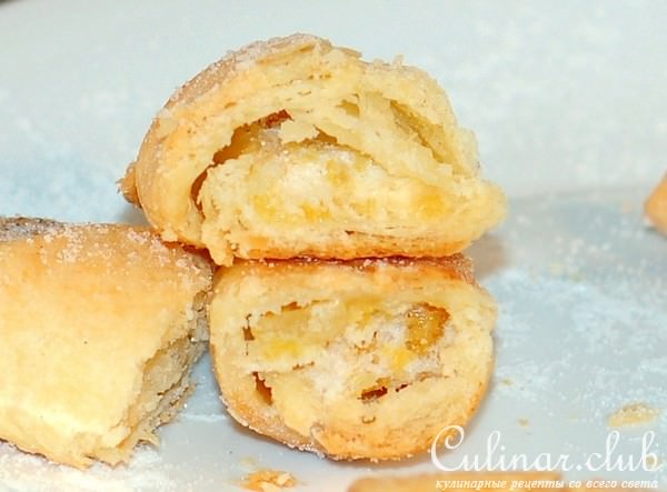 Рогалики сметанные с ананасовой начинкой
