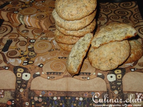 Lemon cookies с белым шоколадом и маком.