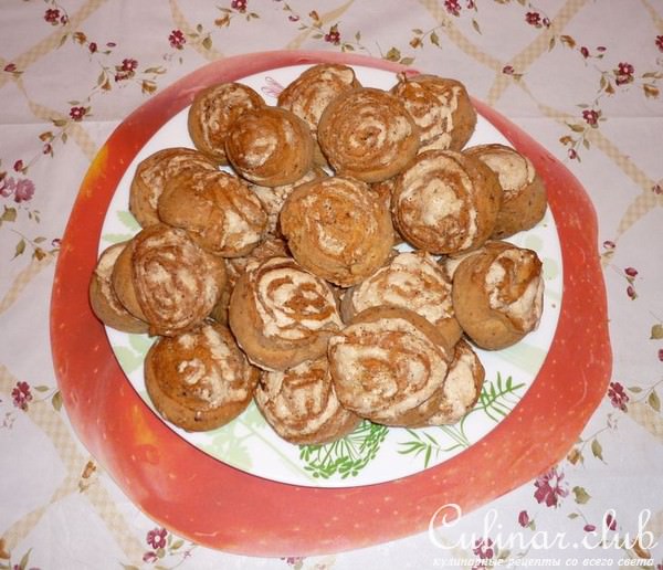 Творожное печенье с ореховым безе