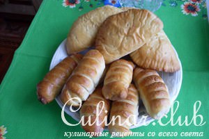 Пирожки с плавленым сыром, тесто на кефире