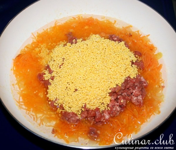 "Мешочки" с пшеном,мясом и овощами