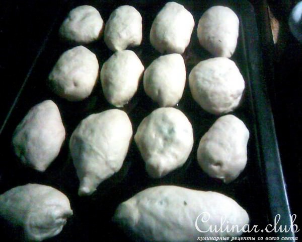 Постные пирожки с черемшой и сыром Тофу