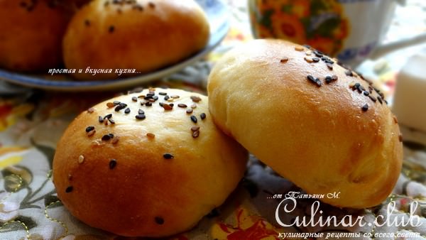 Булочки с начинкой и кунжутом